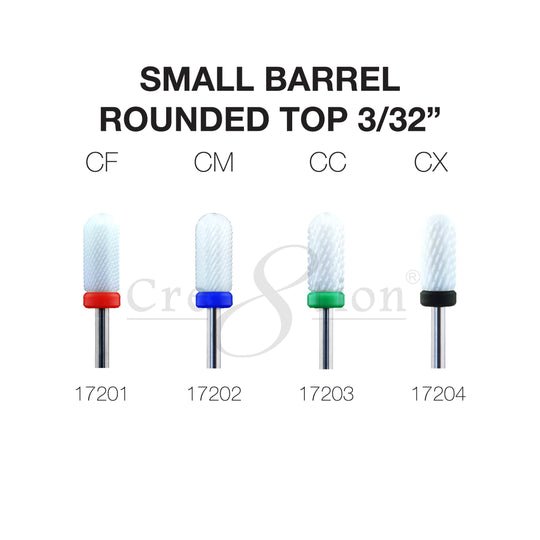 Cre8tion Ceramic Small Barrel - Rounded Top - 3/32"