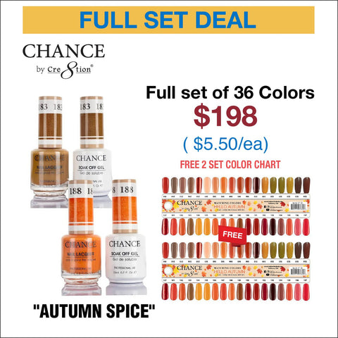 Chance Matching Color Gel & Nail Lacquer 0.5oz - 36 Colors - Hello Autumn Collection
