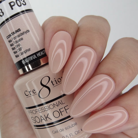 Cre8tion - Soak Off Gel System - Crystal Pink 03