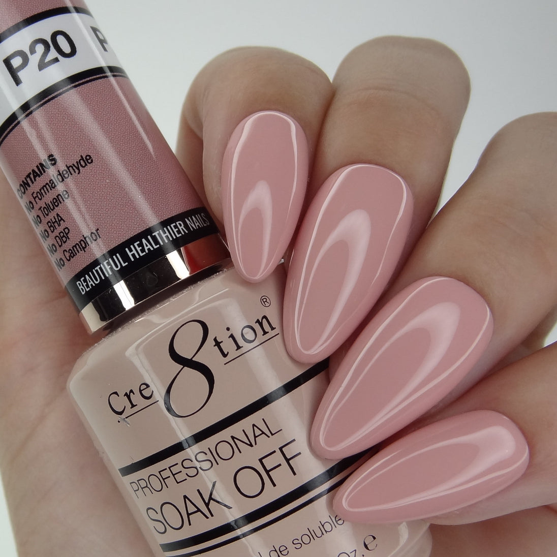 Cre8tion - Soak Off Gel System - Pink 20 
