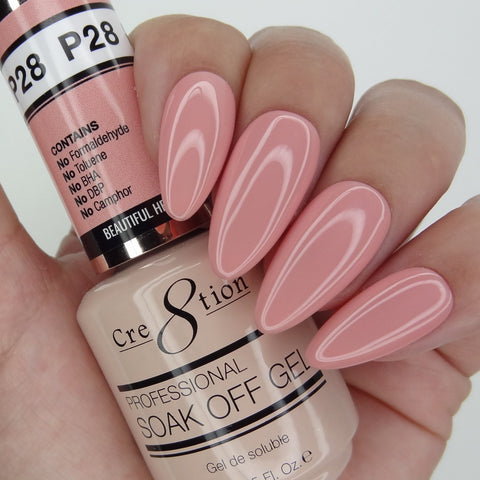 Cre8tion - Soak Off Gel System - Pink 28 