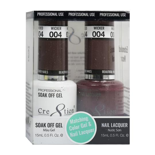 Cre8tion Matching Color Gel & Nail Lacquer 04 Wicked - Lamaisononlinestore