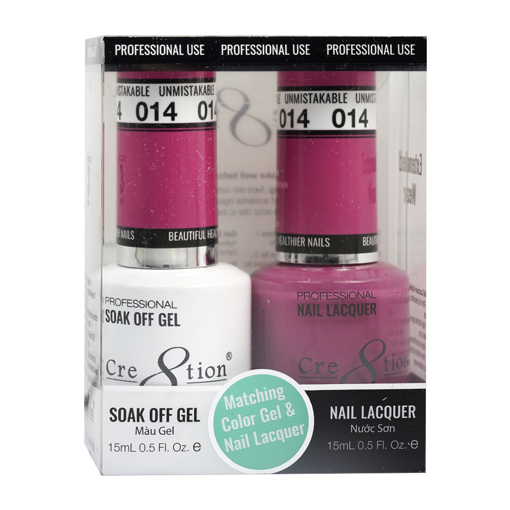 Cre8tion Matching Color Gel & Nail Lacquer 14 Unmistakable - Lamaisononlinestore