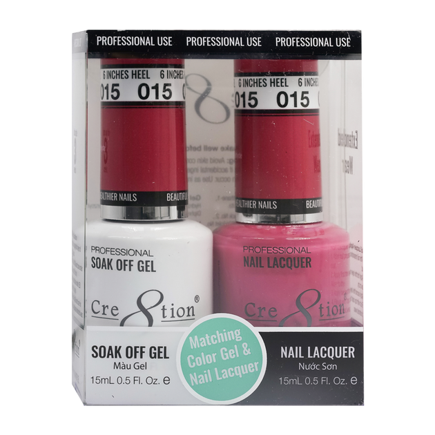 Cre8tion Matching Color Gel & Nail Lacquer 15- 6 Inches Heel - Lamaisononlinestore