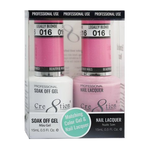 Cre8tion Matching Color Gel & Nail Lacquer 16 Legally Blonde - Lamaisononlinestore