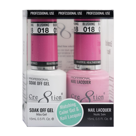Cre8tion Matching Color Gel & Nail Lacquer 18 Blushing - Lamaisononlinestore