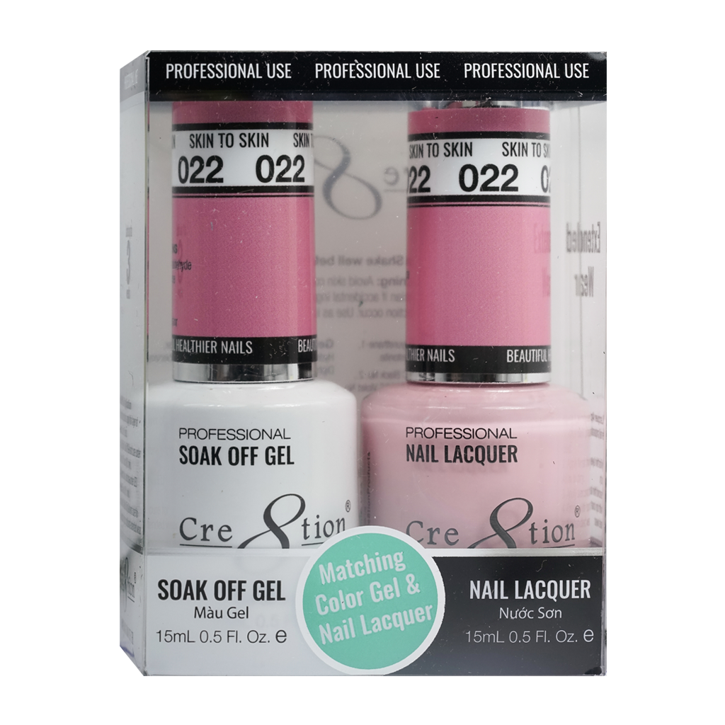 Cre8tion Matching Color Gel & Nail Lacquer 22 Skin To Skin - Lamaisononlinestore