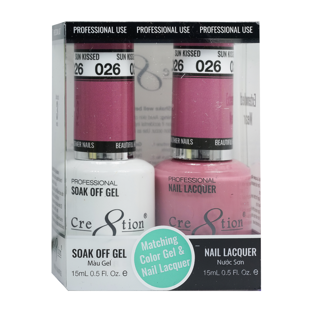 Cre8tion Matching Color Gel & Nail Lacquer 26 Sun Kissed - Lamaisononlinestore