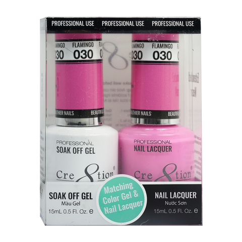 Cre8tion Matching Color Gel & Nail Lacquer 30 Flamingo - Lamaisononlinestore