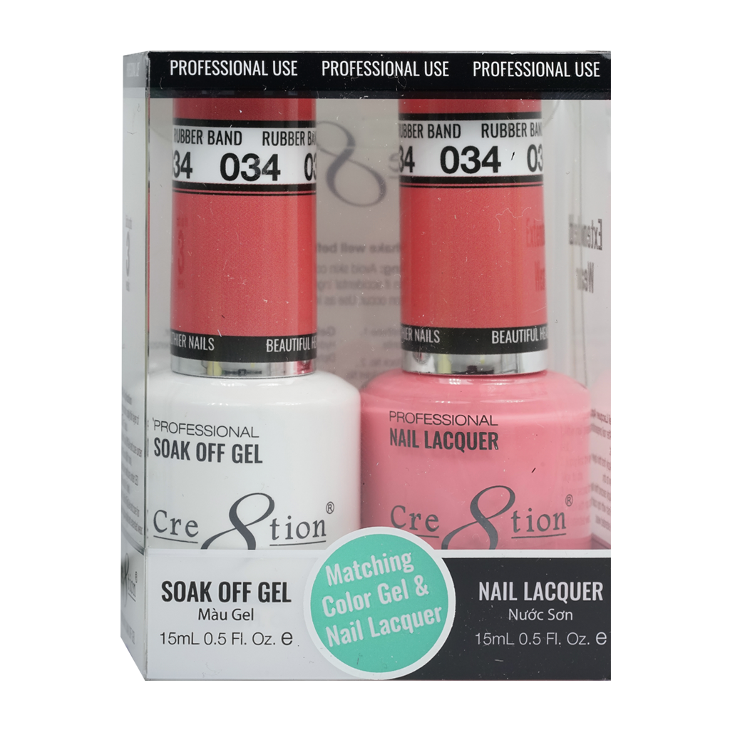 Cre8tion Matching Color Gel & Nail Lacquer 34 Sweet Marmalade - Lamaisononlinestore
