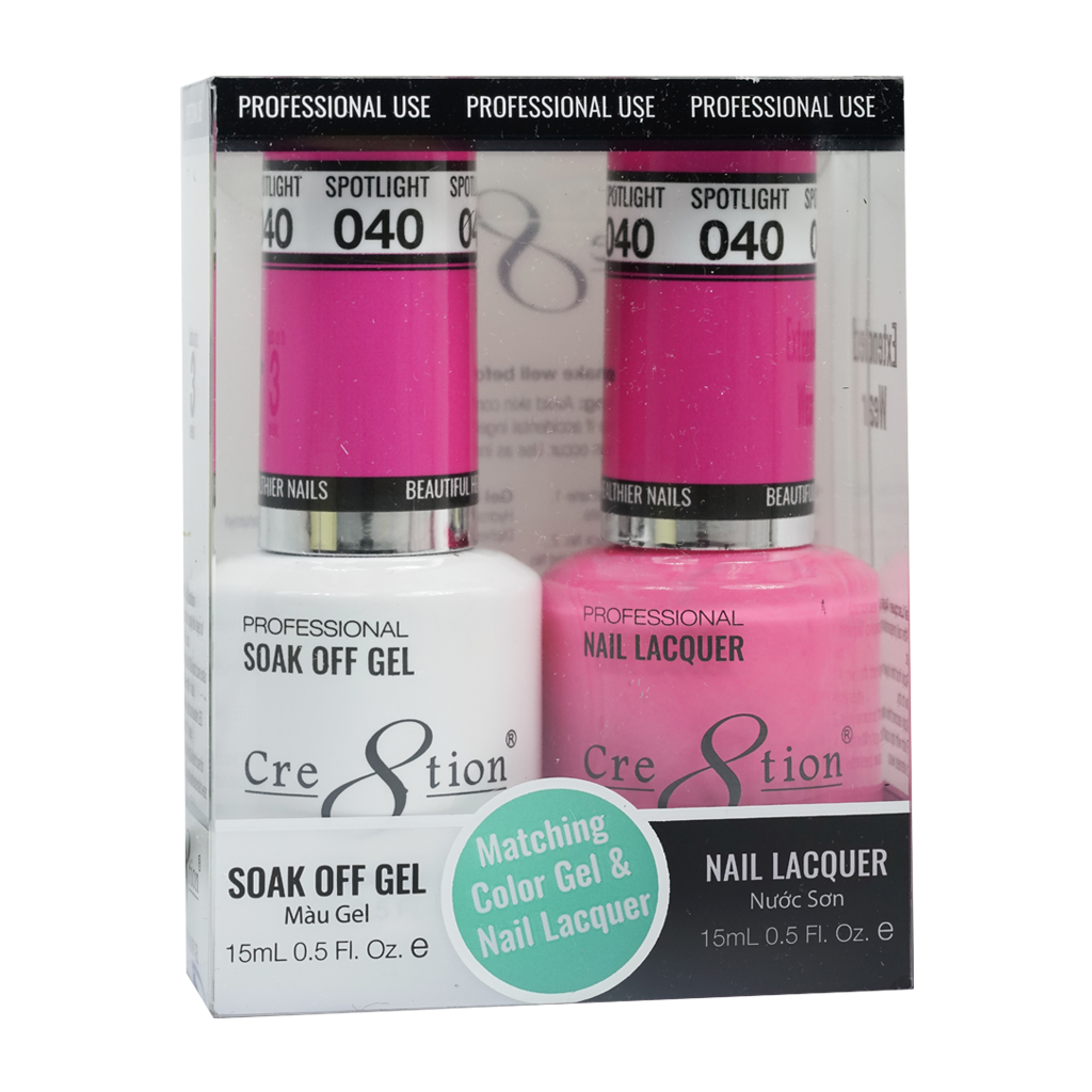 Cre8tion Matching Color Gel & Nail Lacquer 40 Paparazzi Party (Neon) - Lamaisononlinestore