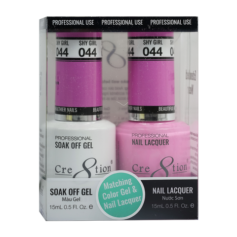 Cre8tion Matching Color Gel & Nail Lacquer 44 Shy Girl - Lamaisononlinestore