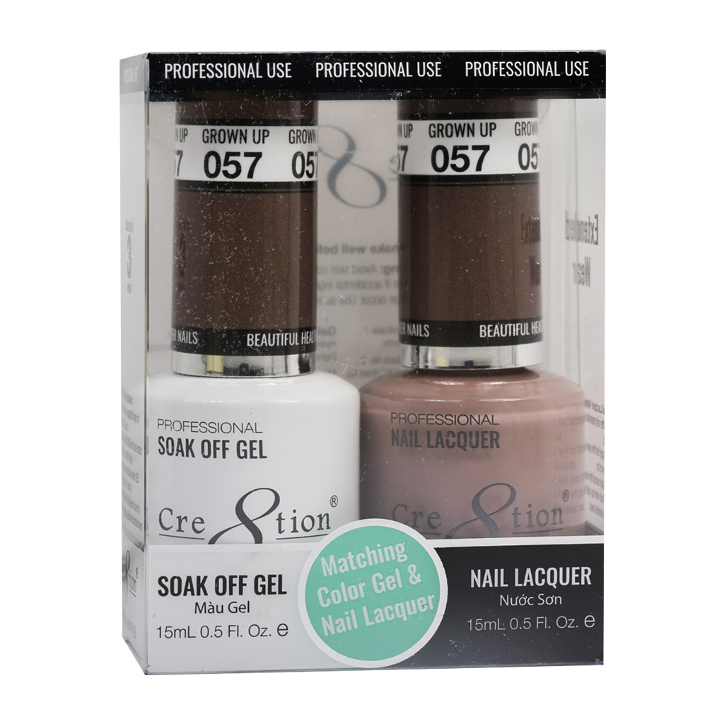 Cre8tion Matching Color Gel & Nail Lacquer 57 Rock Bottom - Lamaisononlinestore