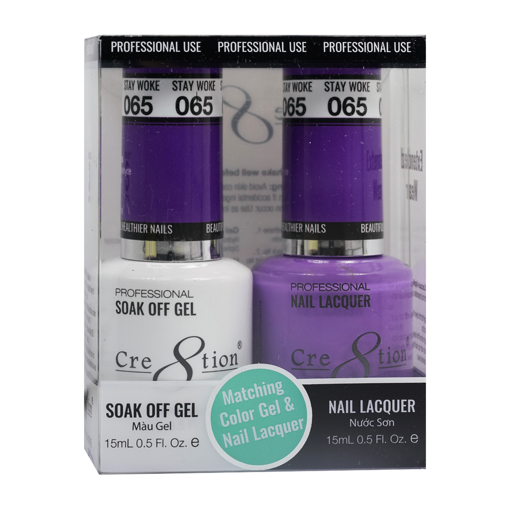 Cre8tion Matching Color Gel & Nail Lacquer 65 Grape Taffy - Lamaisononlinestore