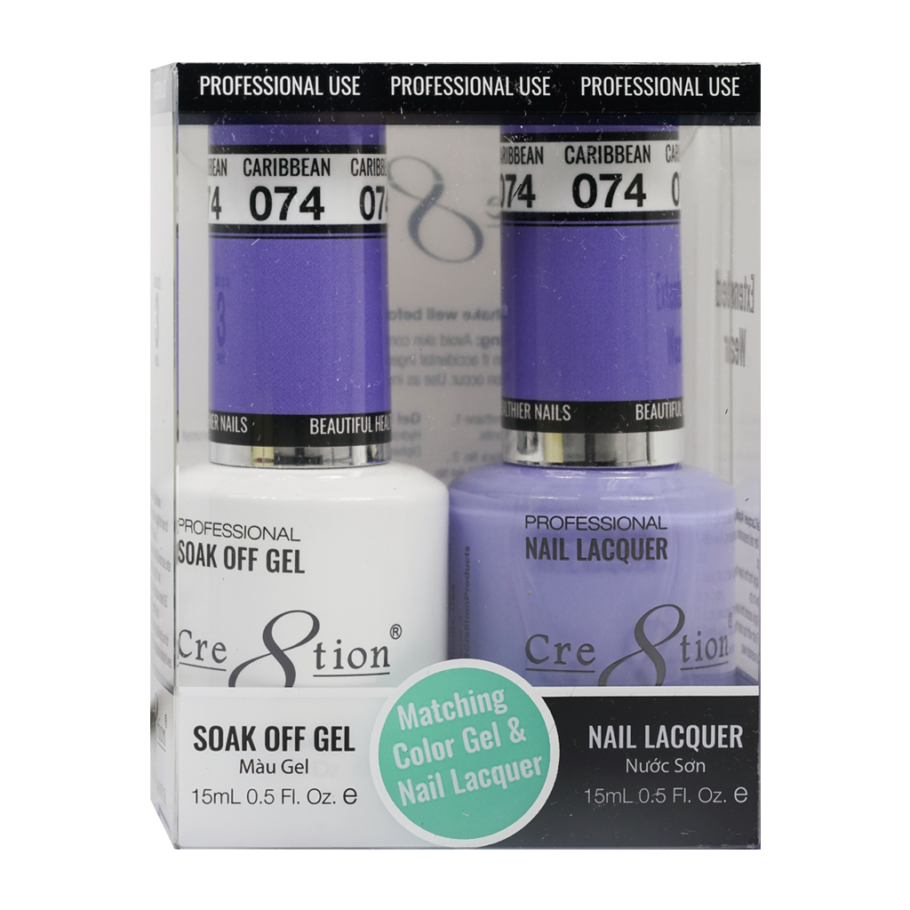 Cre8tion Matching Color Gel & Nail Lacquer 74 Caribbean - Treasure4nails