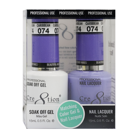 Cre8tion Matching Color Gel & Nail Lacquer 74 Caribbean - Treasure4nails