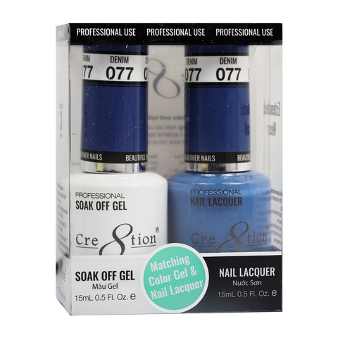 Cre8tion Matching Color Gel & Nail Lacquer 77 Shoot for the Moon - Treasure4nails
