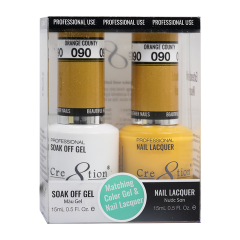 Cre8tion Matching Color Gel & Nail Lacquer 90 Fast Taxi - Treasure4nails