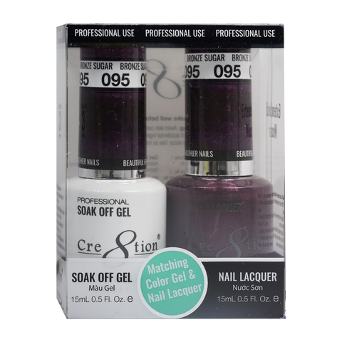 Cre8tion Matching Color Gel & Nail Lacquer 95 Acai Berry - Treasure4nails