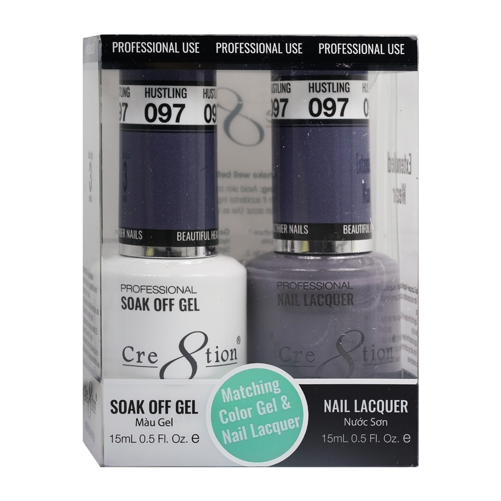 Cre8tion Matching Color Gel & Nail Lacquer 97 Hustlin' - Treasure4nails Corp