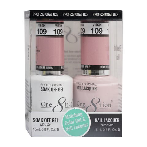 Cre8tion Matching Color Gel & Nail Lacquer 109 Delicate