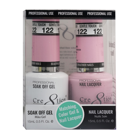 Cre8tion Matching Color Gel & Nail Lacquer 122 Gentle Touch - Treasure4nails