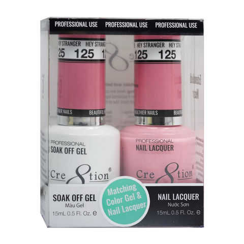 Cre8tion Matching Color Gel & Nail Lacquer 125 Hey Stranger - Treasure4nails