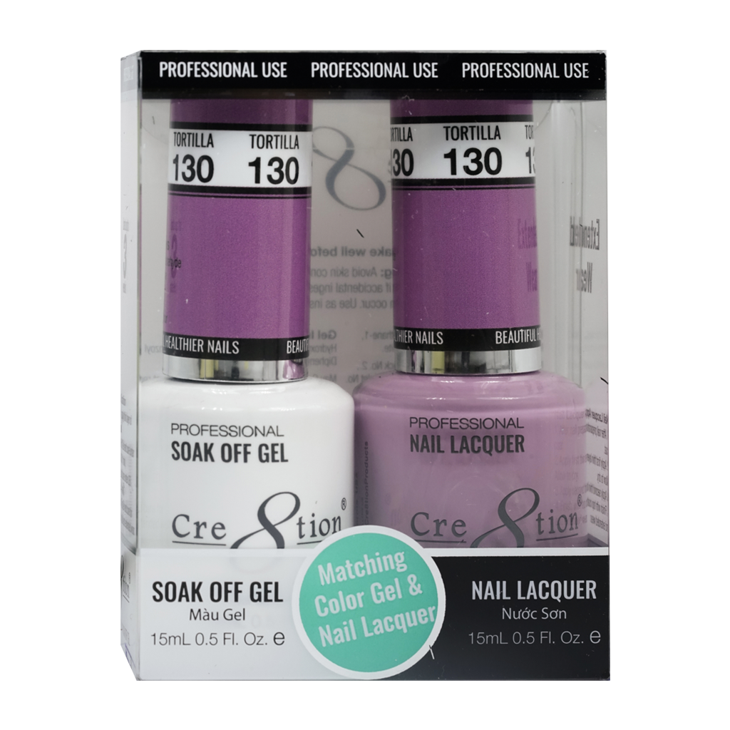 Cre8tion Matching Color Gel & Nail Lacquer 130 Jazz Prince - Treasure4nails