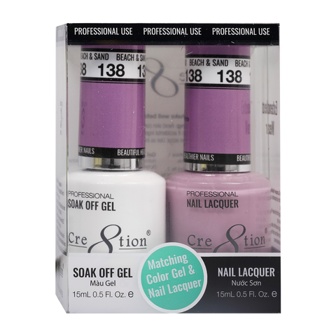 Cre8tion Matching Color Gel & Nail Lacquer 138 Willy Wonka - Treasure4nails