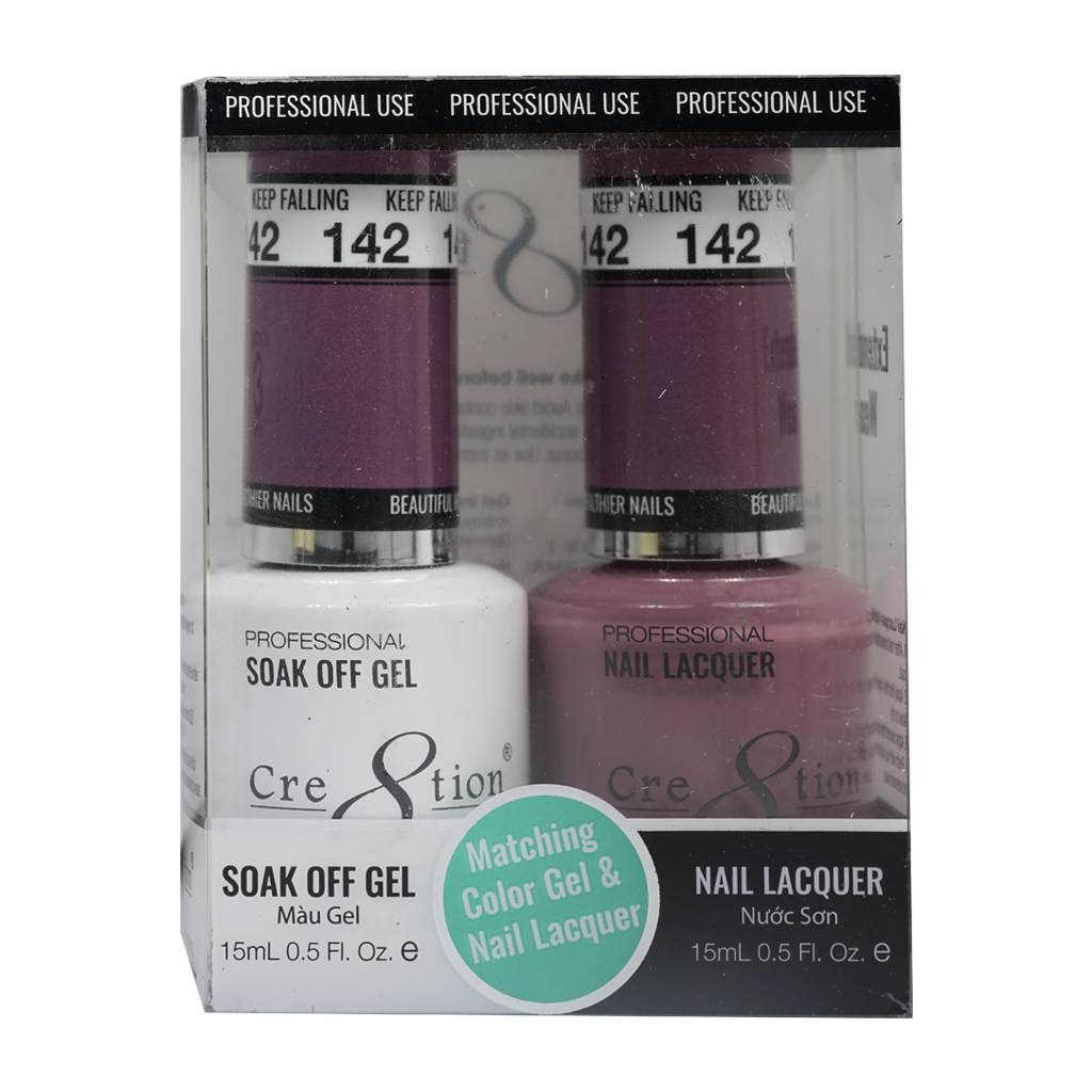 Cre8tion Matching Color Gel & Nail Lacquer 142 Marching Band - Treasure4nails
