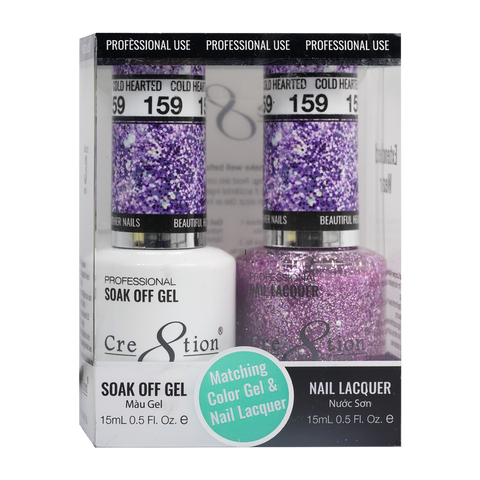 Cre8tion Matching Color Gel & Nail Lacquer 159 Cold Hearted