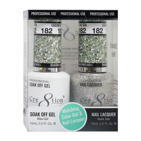 Cre8tion Matching Color Gel & Nail Lacquer 182 Legend Of The Sea