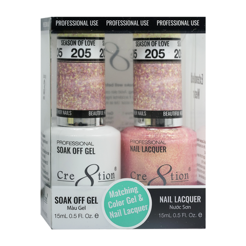 Cre8tion Matching Color Gel & Nail Lacquer 205 Season Of Love