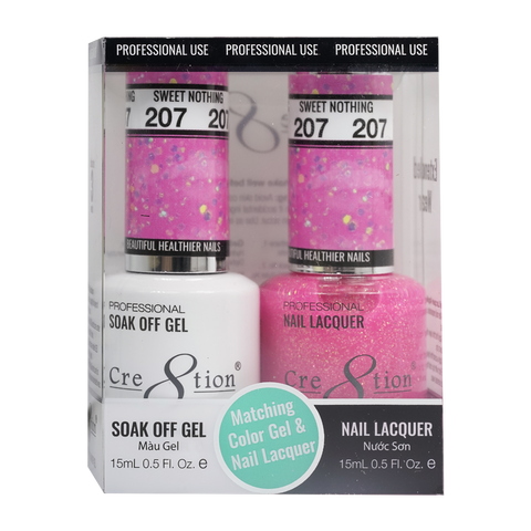 Cre8tion Matching Color Gel & Nail Lacquer 207 Sweet Nothing