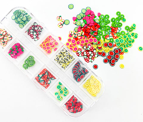 3D Slime Fruit Slices Nail Art Decorations - Lamaisononlinestore