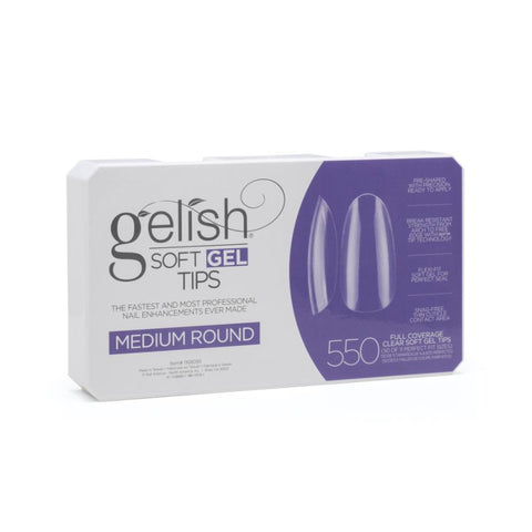 Gelish Soft Gel Tips Medium Round 550 ct