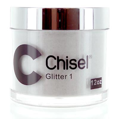 Chisel Nail Art - Dipping Powder - Pink & White Collection - Glitter 01 - Refill 12oz