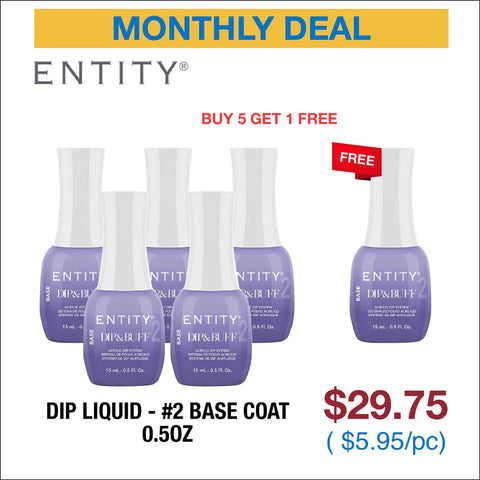 (Holiday Deal) Entity Dip Liquid -#2 Base Coat 0.5oz - Buy 5 Get 1 Free