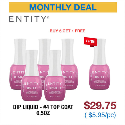 (Holiday Deal) Entity Dip Liquid -#4 Top Coat 0.5oz - Buy 5 Get 1 Free