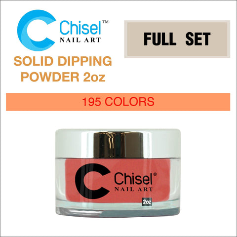 Chisel Nail Art - Dipping Powder - 2oz Solid Full Set Of 195 Colors - $9.00/each