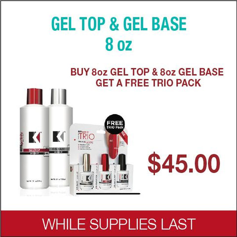 Kupa Top Base - Buy 8oz Gel Top and 8oz Gel Base Get A Free Trio Pack