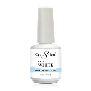 Cre8tion - Soak Off Gel System - Sleek White - 0.5oz(15ml)