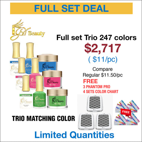 iGel Trio Matching color - Full set 247 colors w/ 4 sets Color Chart & 3 Phantom Pro
