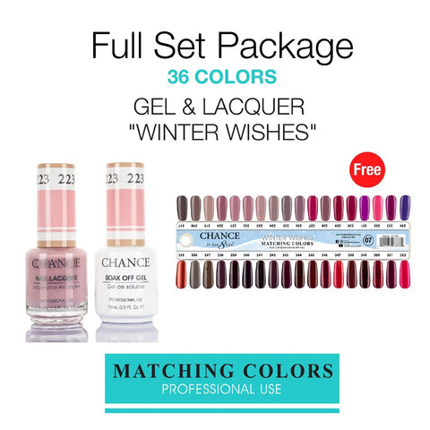 Chance Gel/Lacquer Trio 3in1 Full Set - 36 Colors Winter Collection 07