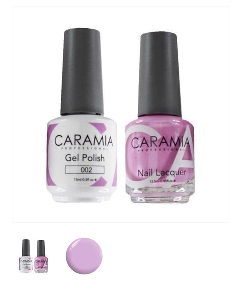 #002 -Caramia Gel Polish & Matching Nail Lacquer Duo Set - 0.5oz