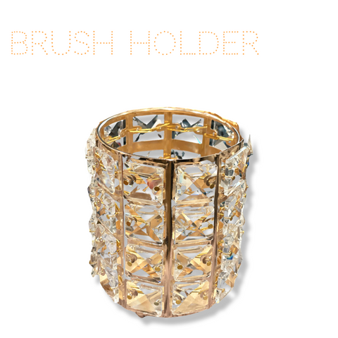 Rose Gold Crystal Makeup Cosmetic Brush Holder Model A