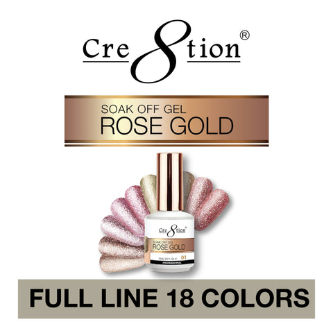 Cre8tion Soak Off Gel Rose Gold 0.5oz - RG01 - Lamaisononlinestore