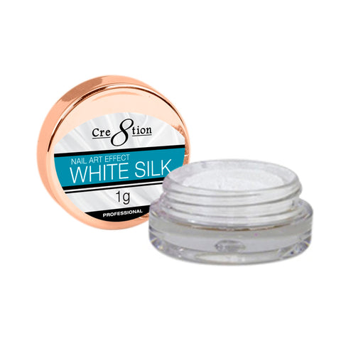 Cre8tion - Nail Art White Silk - 1g