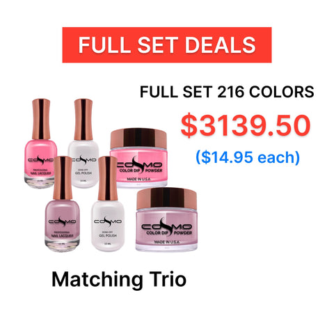 Cosmo Full Set Trio  Matching 216 Colors With (Free Color Charts)