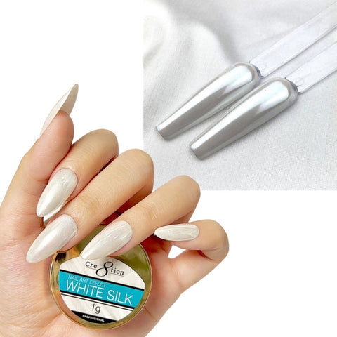 Cre8tion - Nail Art White Silk - 1g